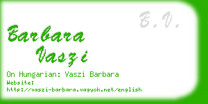 barbara vaszi business card
